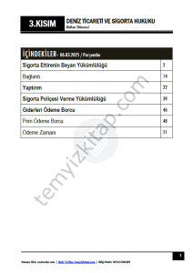 Deniz Ticareti ve Sigorta Hukuku 24-25 Bahar 3