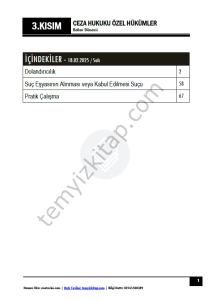 Ceza Hukuku Özel Hükümler 24-25 Bahar 3