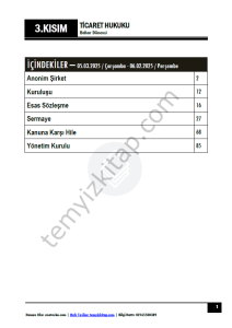 Ticaret Hukuku 24-25 Bahar 3