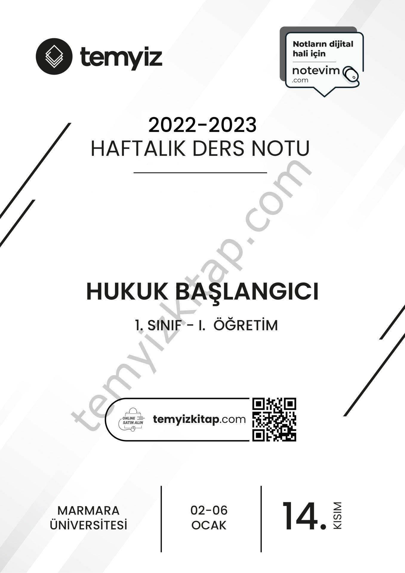 Hukuk Başlangıcı 2.Öğretim 22-23 Güz 14