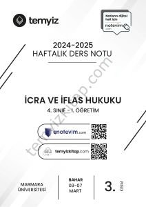 İcra ve İflas Hukuku 1.Öğretim 24-25 Bahar 3
