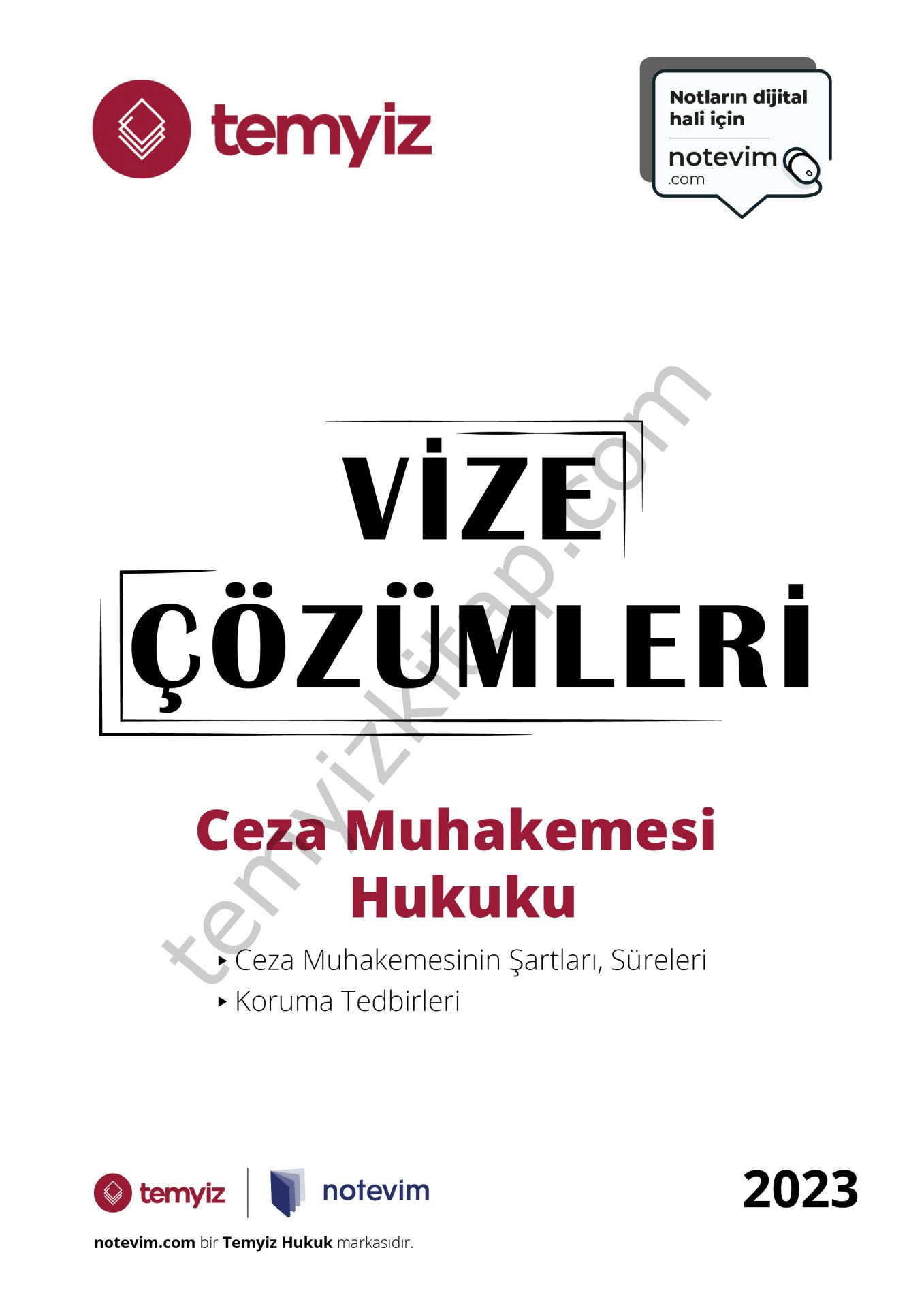 Ceza Muhakemesi Hukuku 2023 Vize Çözümleri