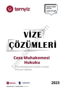 Ceza Muhakemesi Hukuku 2023 Vize Çözümleri
