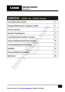 Anayasa Hukuku 1.Öğretim ÇİFT 24-25 Bahar 4