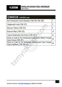 Borçlar Hukuku Özel Hükümler 24-25 Bahar 4