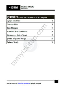 Ticaret Hukuku 24-25 Bahar 4