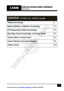 Borçlar Hukuku Genel Hükümler 24-25 Bahar 2