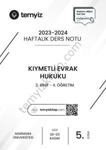 Kıymetli Evrak Hukuku 2.Öğretim 23-24 Güz 5