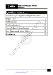 Ceza Muhakemesi Hukuku 1.Öğretim 24-25 Bahar 2