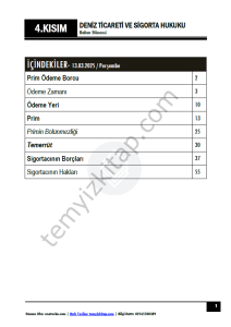 Deniz Ticareti ve Sigorta Hukuku 24-25 Bahar 4