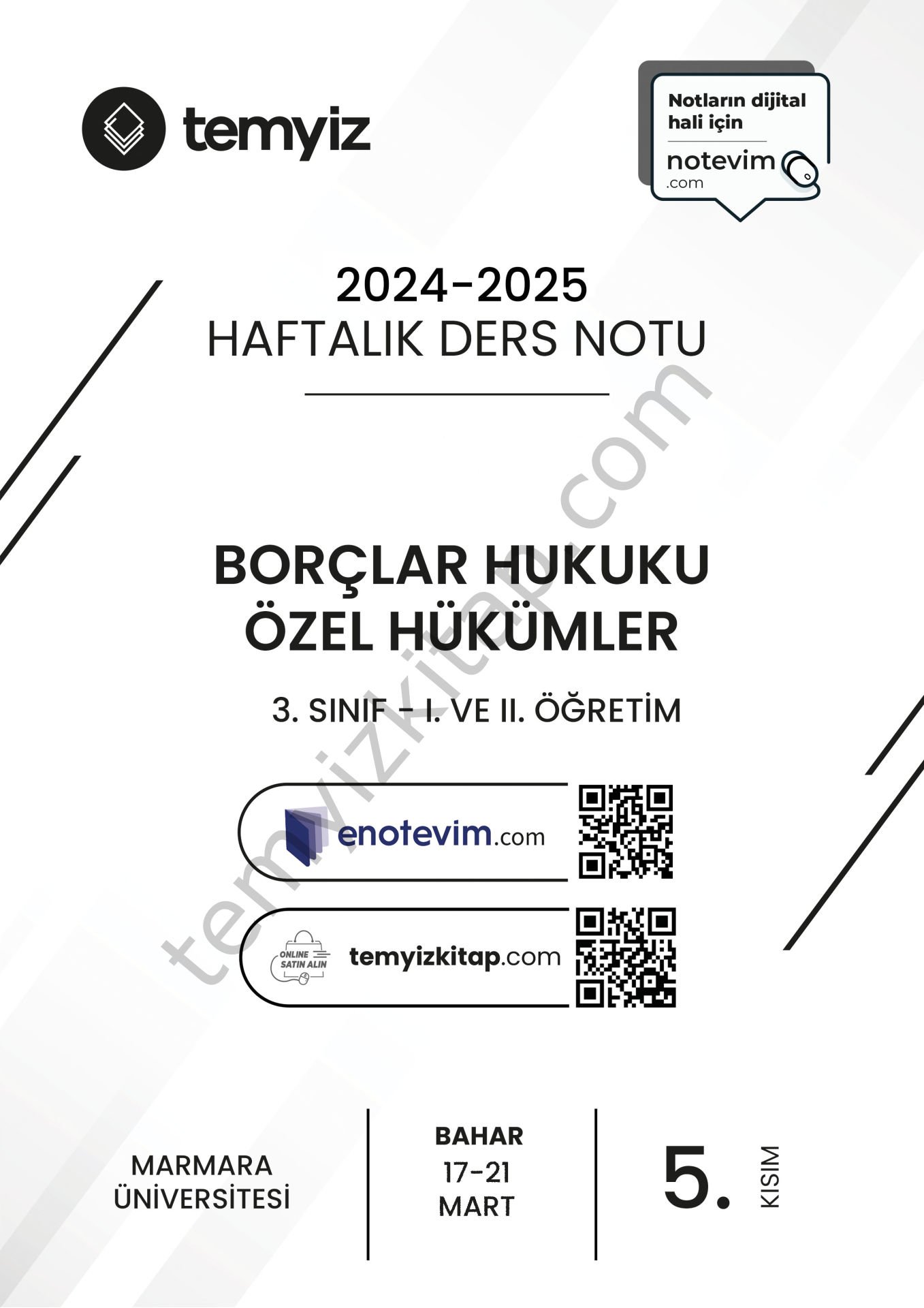 Borçlar Hukuku Özel Hükümler 24-25 Bahar 5