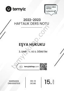 Eşya Hukuku 22-23 Güz 15