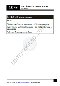 Deniz Ticareti ve Sigorta Hukuku 24-25 Bahar 5