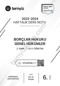 Borçlar Hukuku Genel Hükümler 23-24 Güz 6
