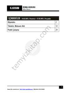 Roma Hukuku 24-25 Bahar 6