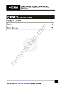 Deniz Ticareti ve Sigorta Hukuku 24-25 Bahar 6