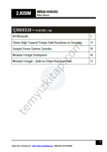 Miras Hukuku 24-25 Bahar 2