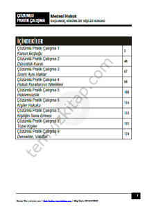 Medeni Hukuk 2024 Güz Dönemi Çözümlü Pratik Kitapçığı