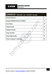 Anayasa Hukuku 1.Öğretim Çift 24-25 Bahar 8