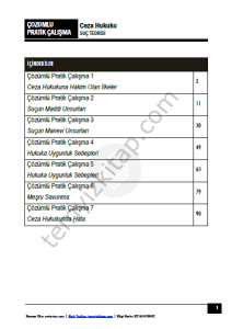 Ceza Hukuku Genel Hükümler 2024 Güz Dönemi Çözümlü Pratik Kitapçığı