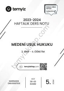 Medeni Usul Hukuku 2.Öğretim 23-24 Güz 5