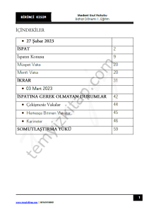 Medeni Usul Hukuku 1.Öğretim 22-23 Bahar 1