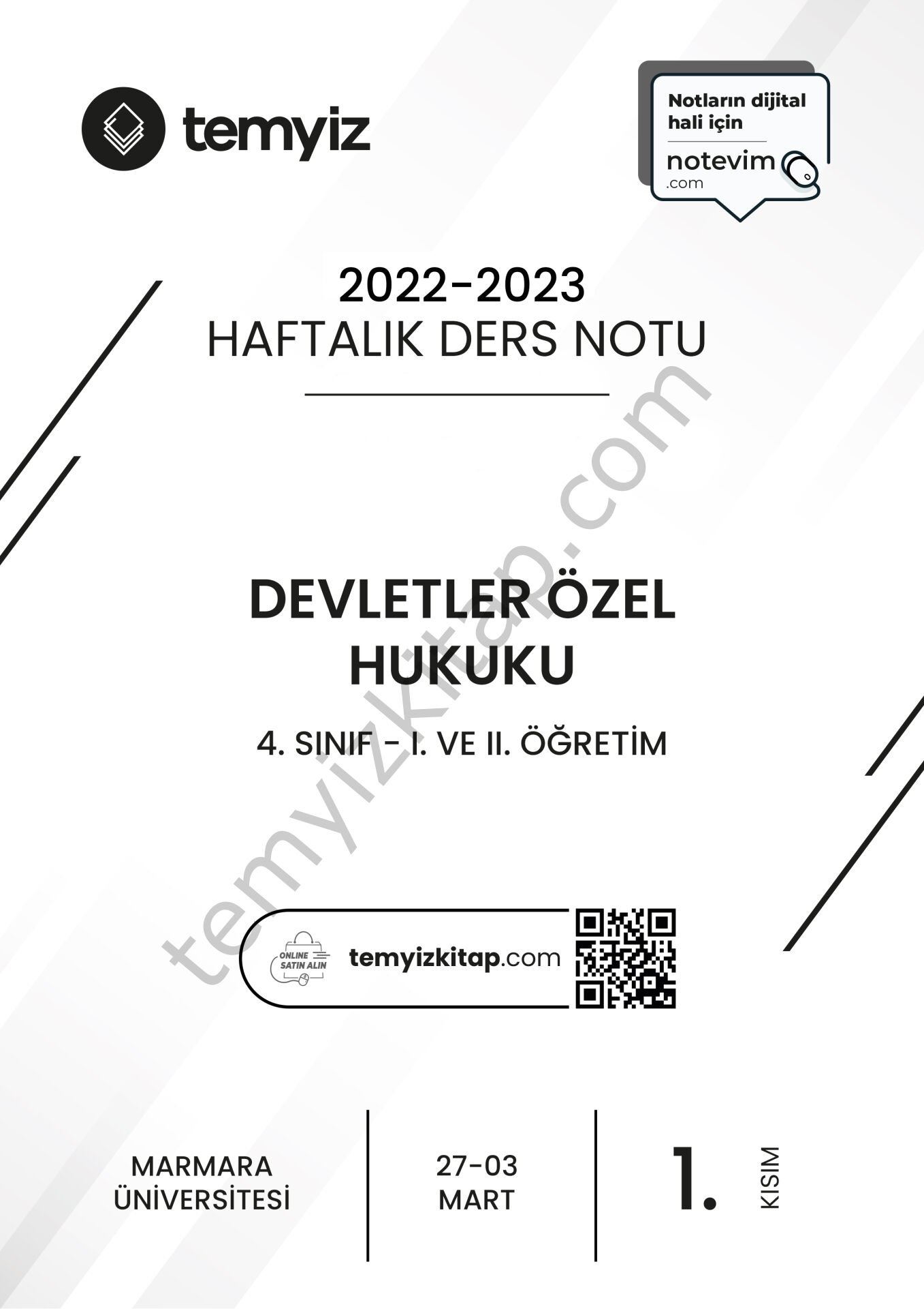 Devletler Özel Hukuku 22-23 Bahar 1