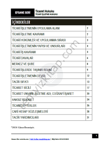 Ticaret Hukuku 2024-2025 Güz Dönemi Efsane Seri