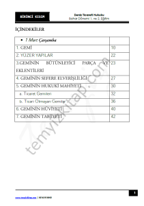 Şehir Üniversitesi Deniz Ticareti Hukuku 22-23 Bahar 1