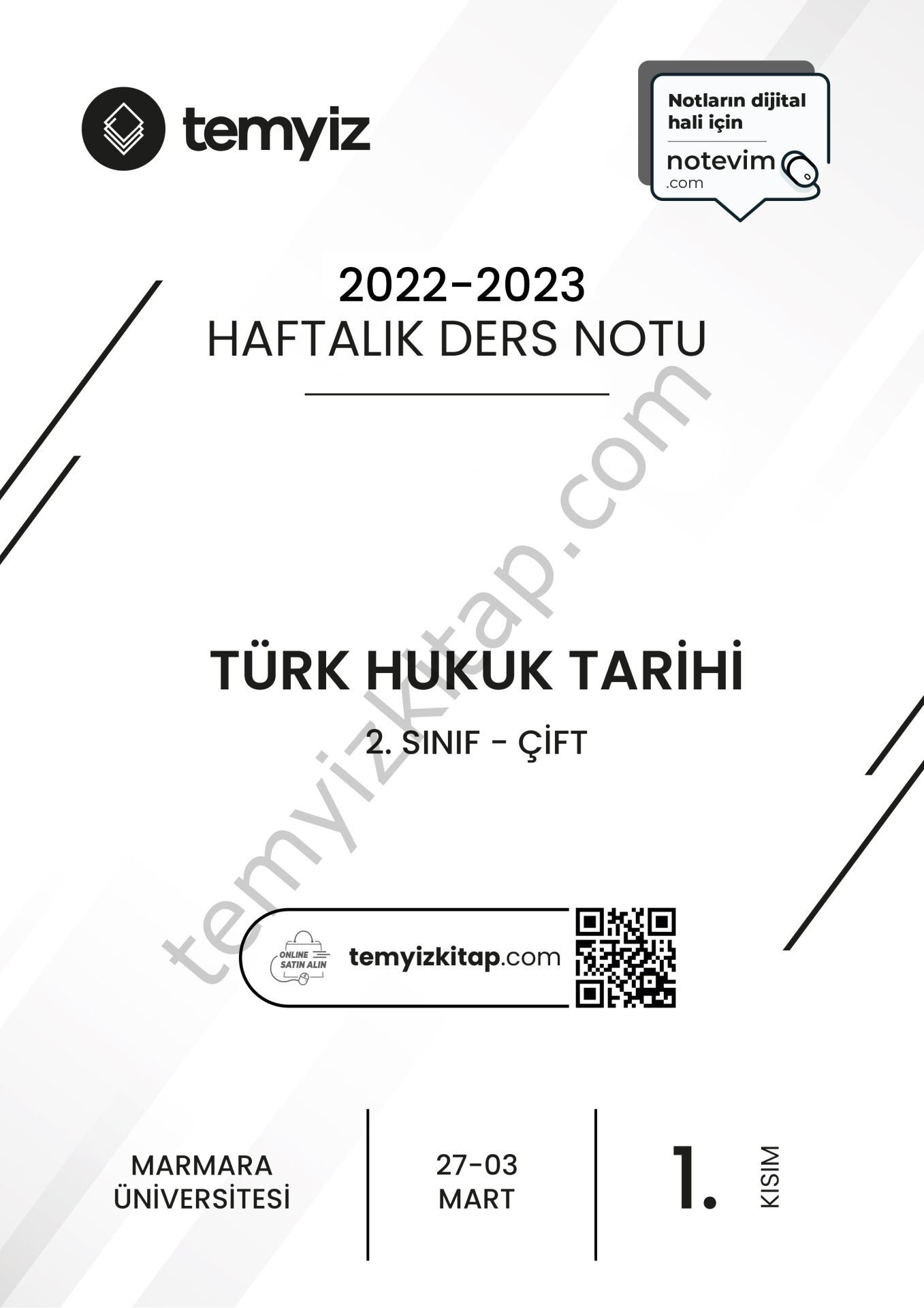 Türk Hukuk Tarihi ÇİFT 22-23 Bahar 1