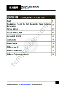 Medeni Usul Hukuku 24-25 Bahar 5
