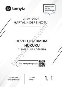 Devletler Umumi Hukuku 22-23 Bahar 1