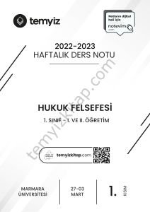Hukuk Felsefesi 22-23 Bahar 1