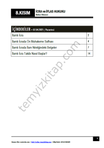 İcra ve İflas Hukuku 1.Öğretim 24-25 Bahar 8