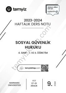 Sosyal Güvenlik Hukuku 23-24 Güz 9
