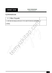 Kocatepe Üniversitesi Hukuk Metodolojisi 22-23 Bahar 1