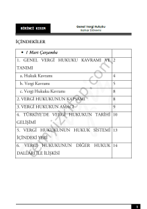 Kocatepe Üniversitesi Genel Vergi Hukuku 22-23 Bahar 1