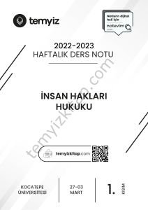 Kocatepe Üniversitesi İnsan Hakları 22-23 Bahar 1