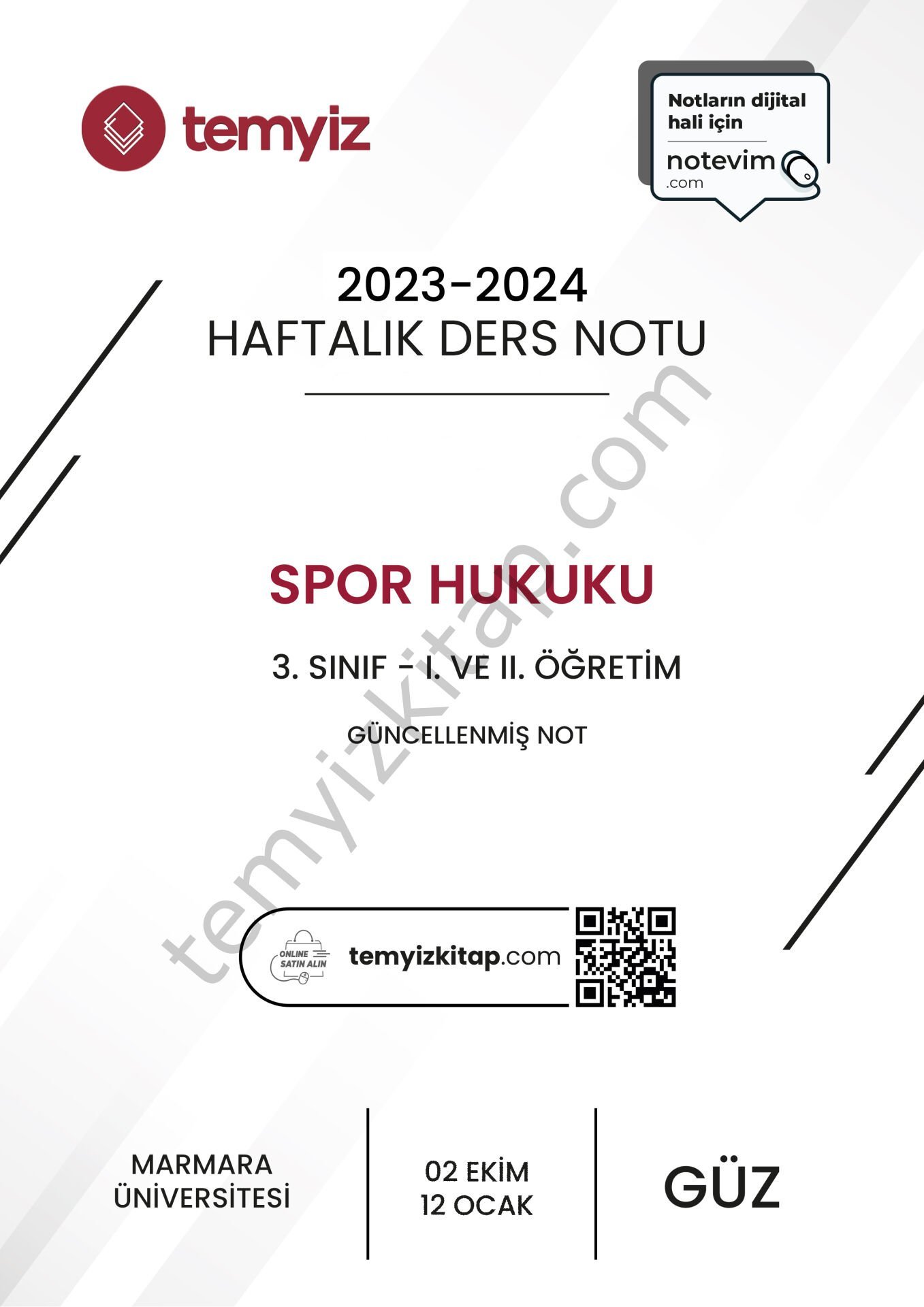 Spor Hukuku 23-24 Güz 1-15 Güncelleştirilmiş Arşiv Notu