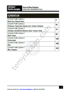 İcra ve İflas Hukuku 2024-2025 Bahar Dönemi Çözümlü Pratik Kitapçığı