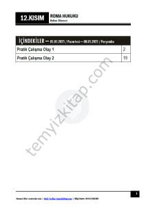 Roma Hukuku 24-25 Bahar 12