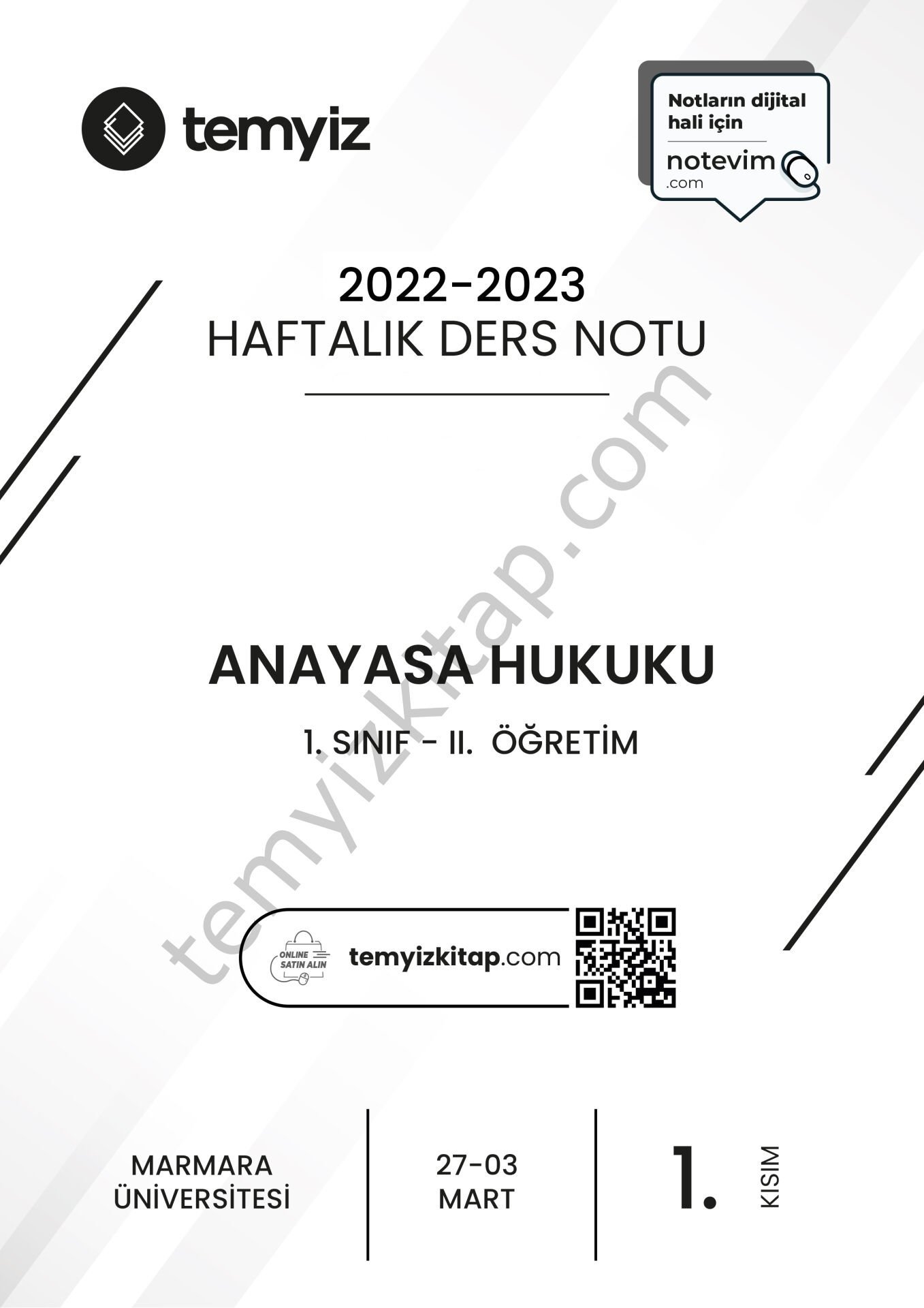 Anayasa Hukuku 2.Öğretim 22-23 Bahar 1