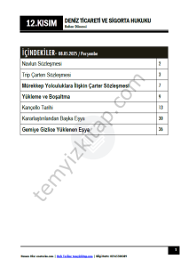Deniz Ticareti ve Sigorta Hukuku 24-25 Bahar 12