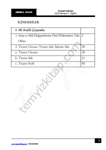 Ticaret Hukuku 1.Öğretim 23-24 Güz 10
