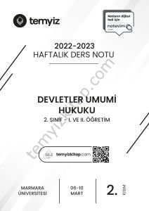 Devletler Umumi Hukuku 22-23 Bahar 2