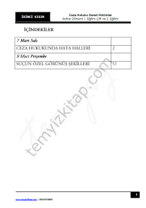 Ceza Hukuku Genel Hükümler 1.Öğretim Çift ve 2.Öğretim 22-23 Bahar 2