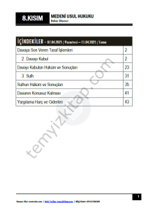 Medeni Usul Hukuku 24-25 Bahar 8