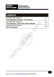 Ticaret Hukuku 2024 Çözümlü Pratik Çalışma Kitapçığı