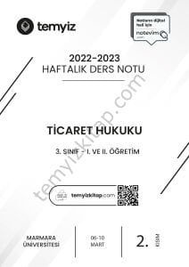 Ticaret Hukuku 22-23 Bahar 2