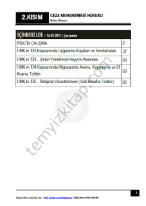Ceza Muhakemesi Hukuku 2.Öğretim 24-25 Bahar 2
